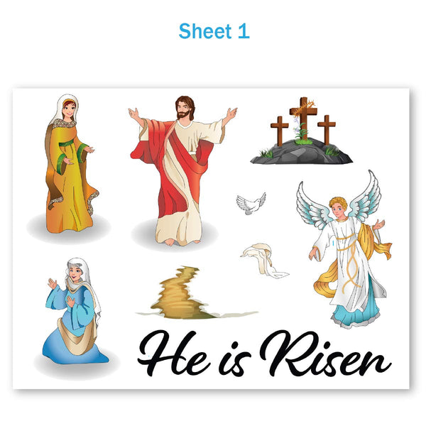 Resurrection Easter Window Clings Holiday Decorations